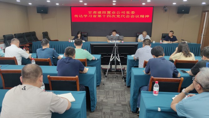 公司党委传达学习省第十四次党代会精神